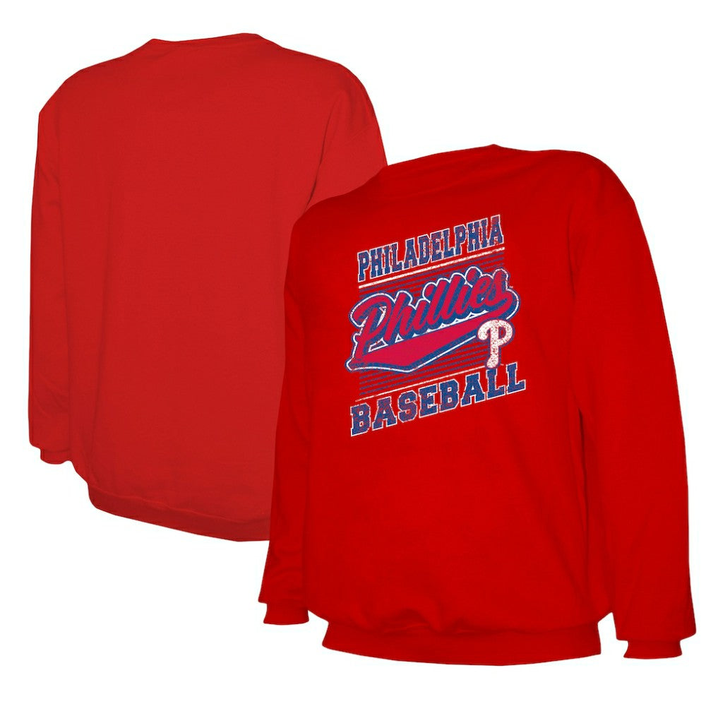 Philadelphia Phillies Stitches Lightweight Crew Sweatshirt Red
