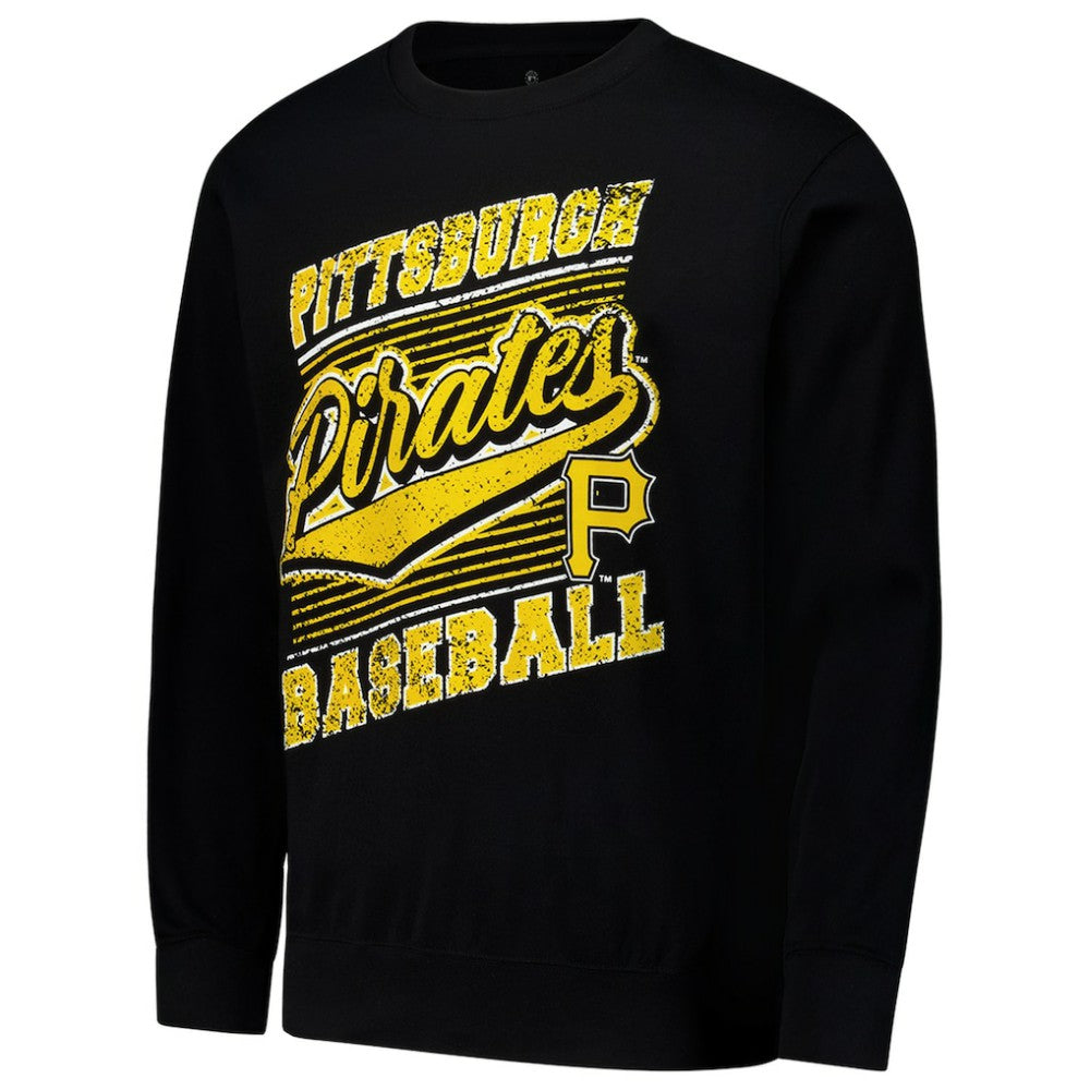 Pittsburgh Pirates Stitches Lightweight Crew Sweatshirt Black