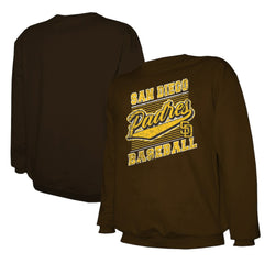 San Diego Padres Stitches Lightweight Crew Sweatshirt Brown