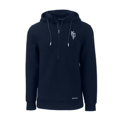 Kansas City Royals Cutter & Buck Roam Eco Recycled Half-Zip Pullover Hoodie Navy