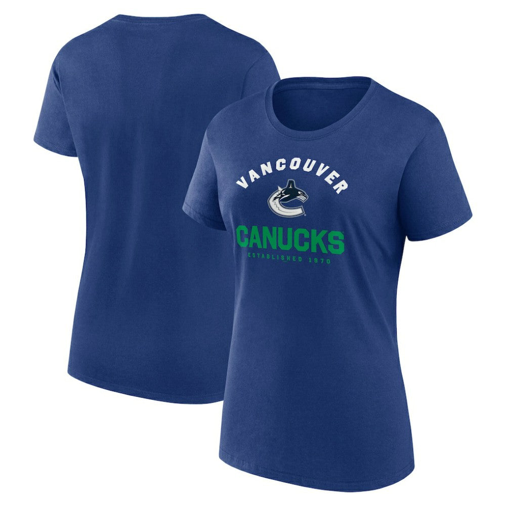 Vancouver Canucks Logo Athletic Women's Unrivaled T-Shirt Blue