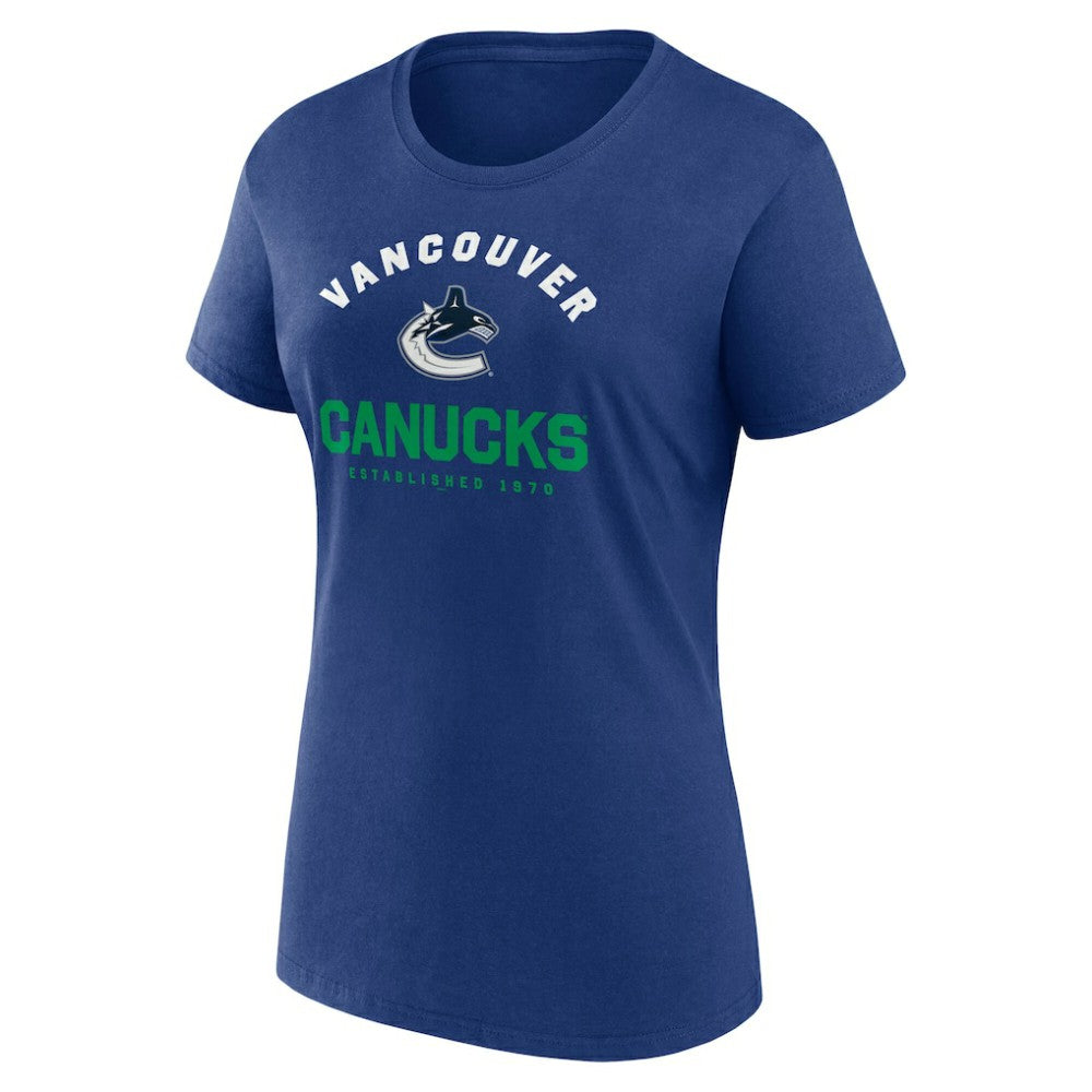 Vancouver Canucks Logo Athletic Women's Unrivaled T-Shirt Blue