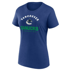 Vancouver Canucks Logo Athletic Women's Unrivaled T-Shirt Blue