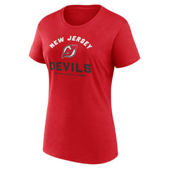 New Jersey Devils Logo Athletic Women's Unrivaled T-Shirt Red