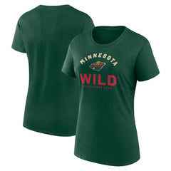Minnesota Wild Logo Athletic Women's Unrivaled T-Shirt Green