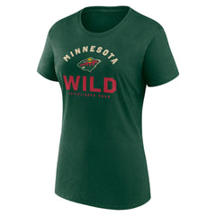 Minnesota Wild Logo Athletic Women's Unrivaled T-Shirt Green