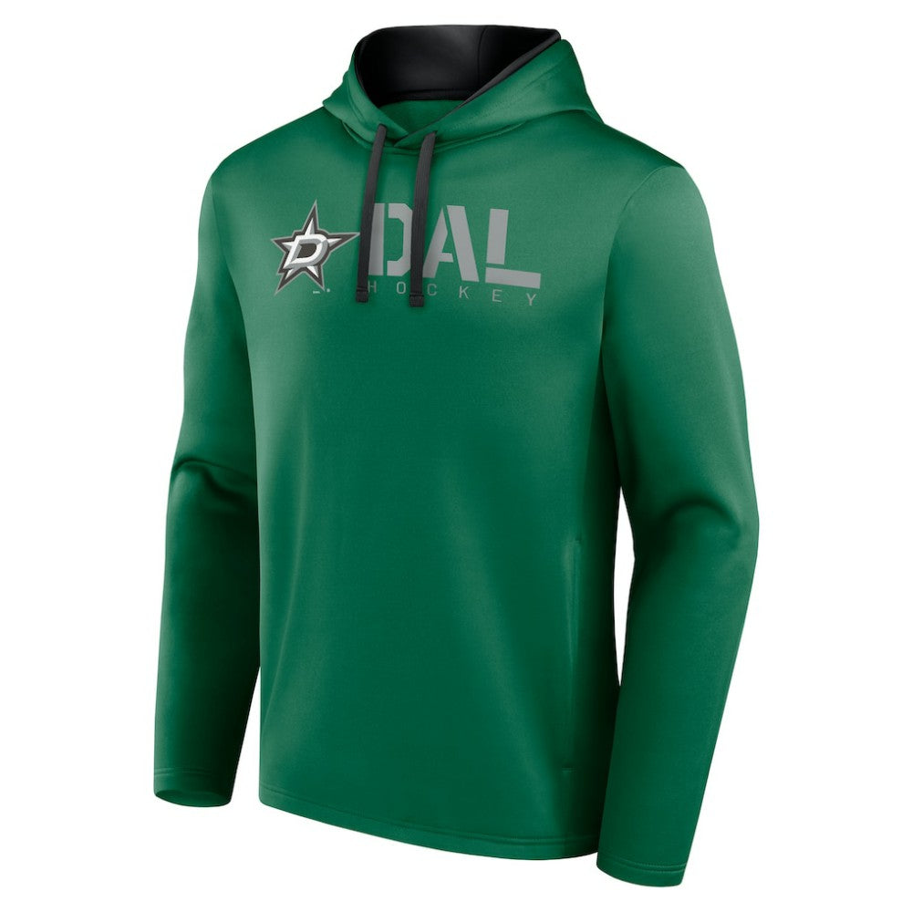 Dallas Stars Logo Athletic Head Start Pullover Hoodie Kelly Green