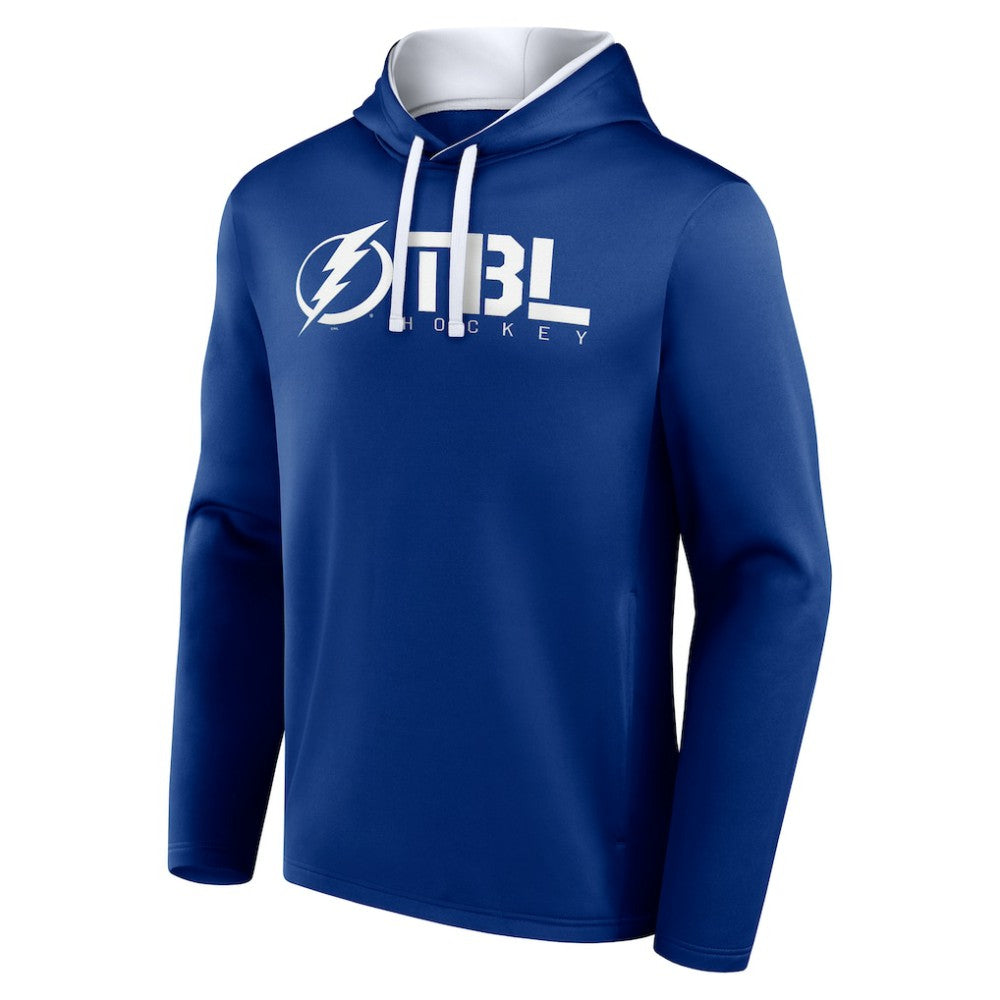 Tampa Bay Lightning Logo Athletic Head Start Pullover Hoodie Blue