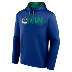 Vancouver Canucks Logo Athletic Head Start Pullover Hoodie Blue