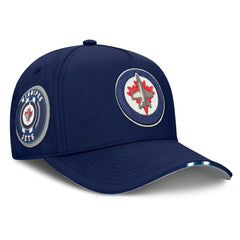 Winnipeg Jets Fanatics 2025 NHL Draft Authentic Pro On-Stage Podium A-Frame Adjustable Hat Navy