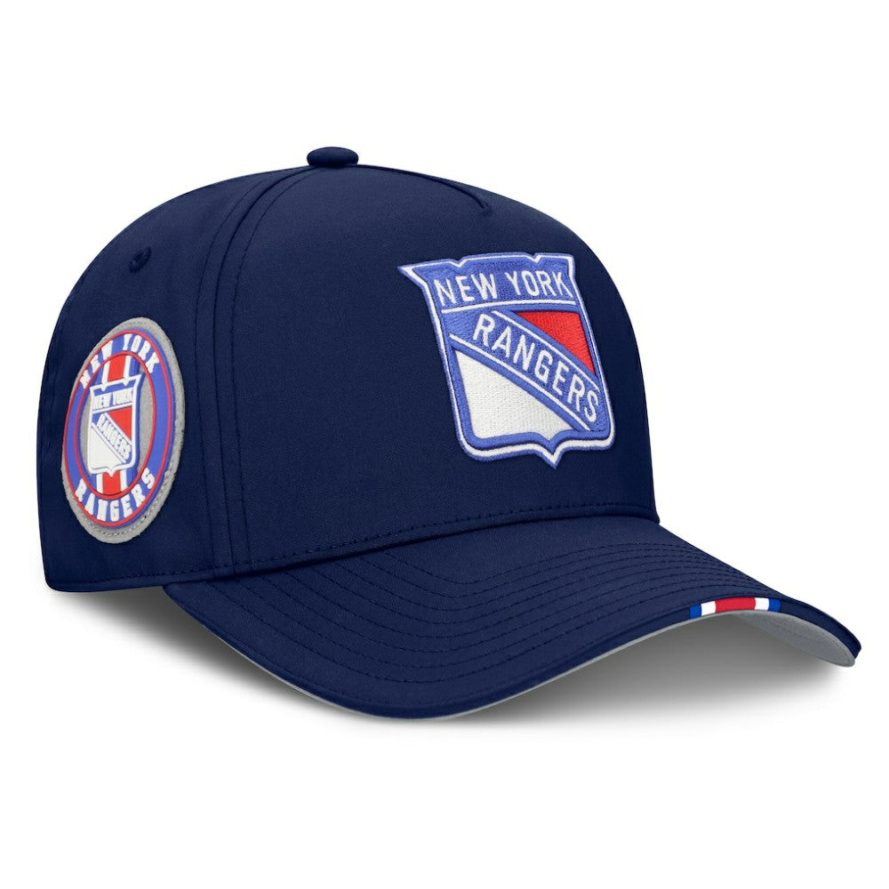 New York Rangers Fanatics 2025 NHL Draft Authentic Pro On-Stage Podium A-Frame Adjustable Hat Navy