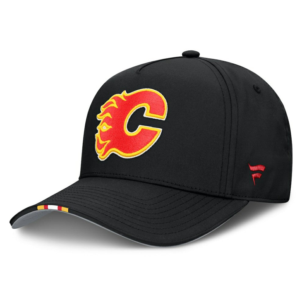 Calgary Flames Fanatics 2025 NHL Draft Authentic Pro On-Stage Podium A-Frame Adjustable Hat Black