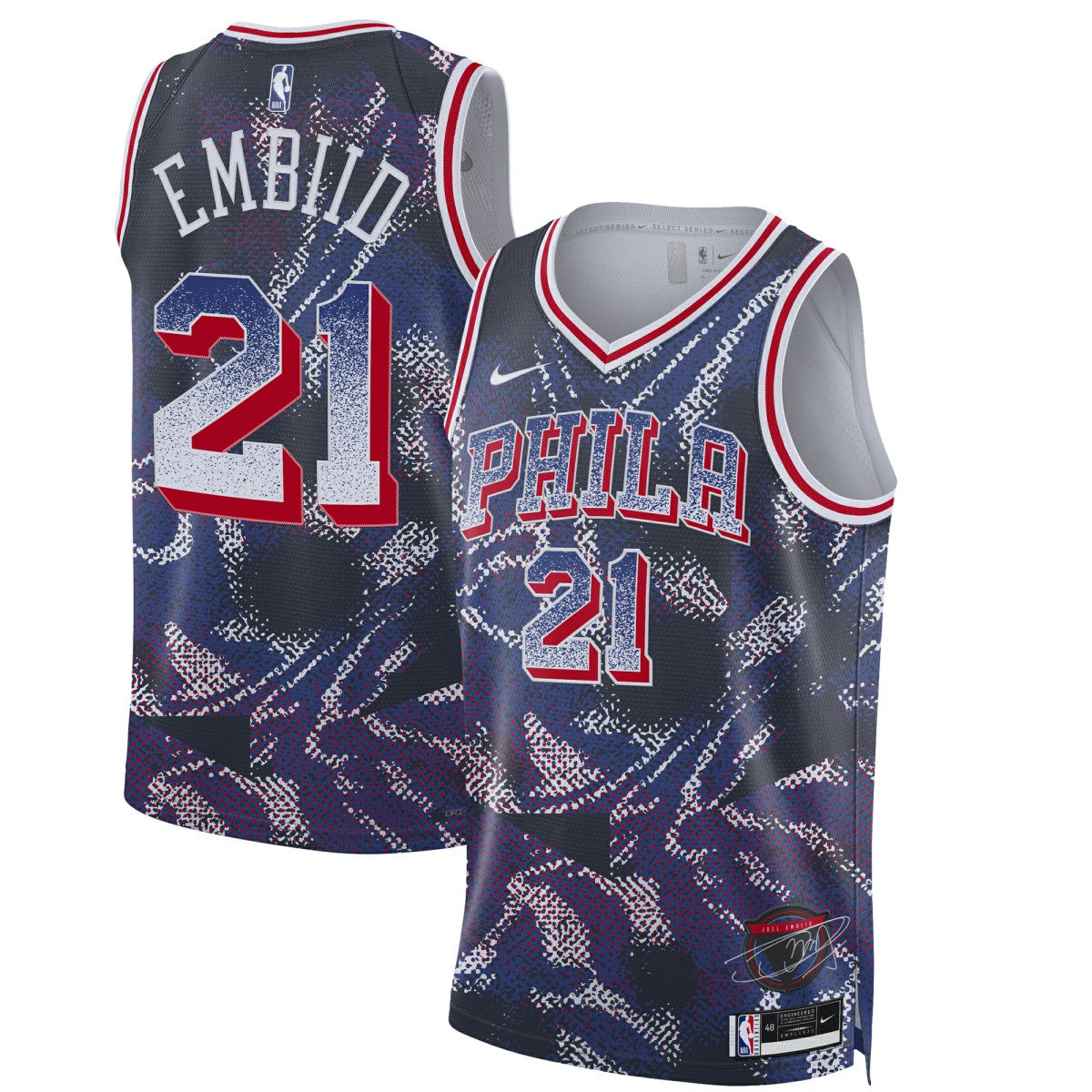 Joel Embiid Philadelphia 76ers Unisex 2025 Select Series Swingman Player Jersey - Navy