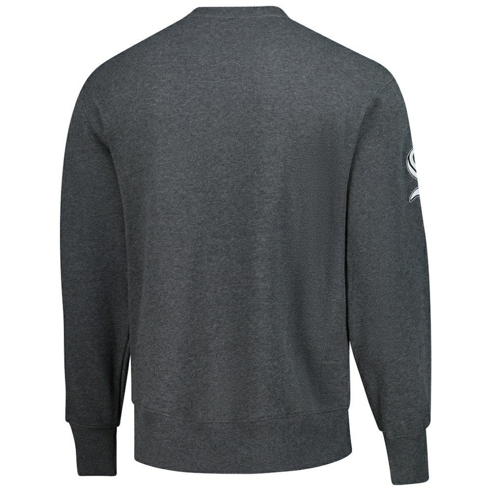 Frank Thomas Chicago White Sox Legends Collection Vintage Logo Name & Number Fleece Pullover Sweatshirt Heather Charcoal | Mitchell & Ness