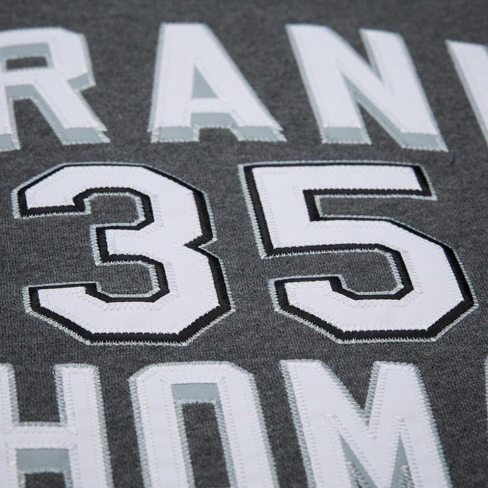 Frank Thomas Chicago White Sox Legends Collection Vintage Logo Name & Number Fleece Pullover Sweatshirt Heather Charcoal | Mitchell & Ness