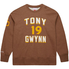 Tony Gwynn San Diego Padres Legends Collection Vintage Logo Name & Number Fleece Pullover Sweatshirt Brown | Mitchell & Ness