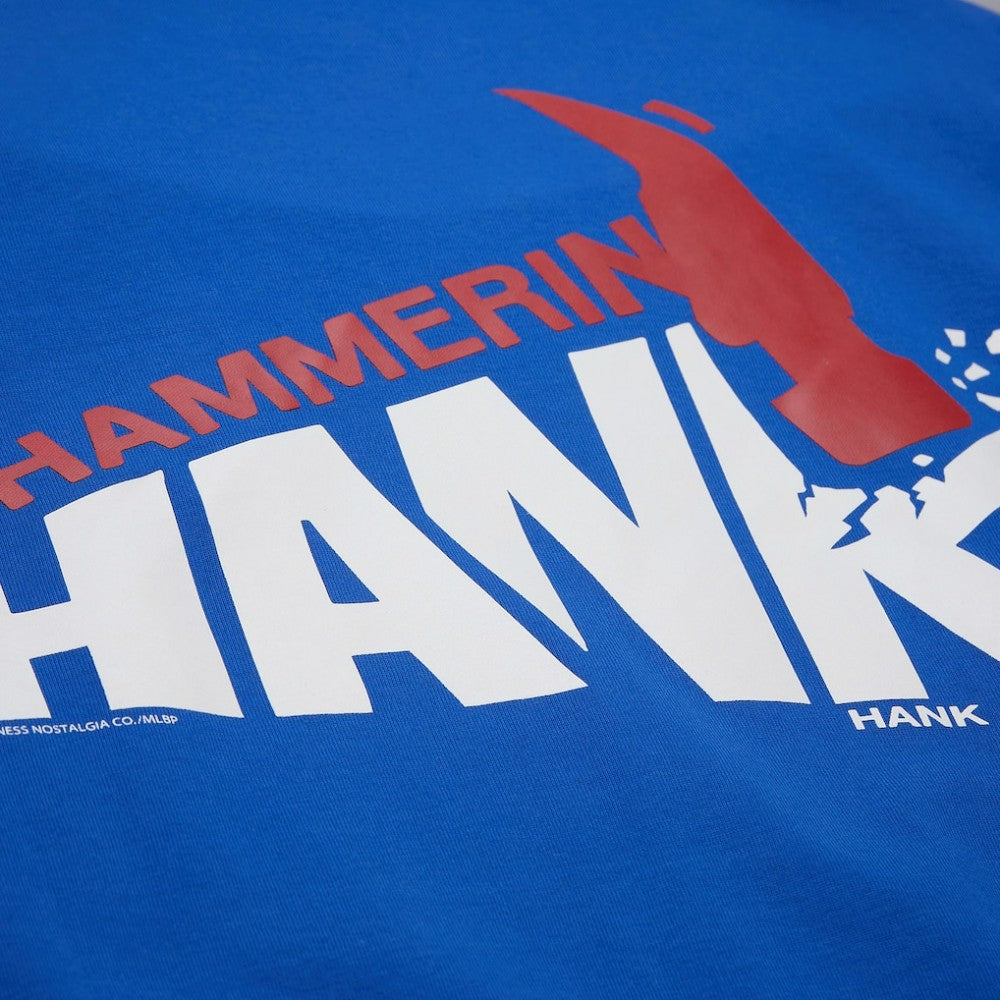 Hank Aaron Atlanta Braves Legends Collection Vintage Logo T-Shirt Royal | Mitchell & Ness