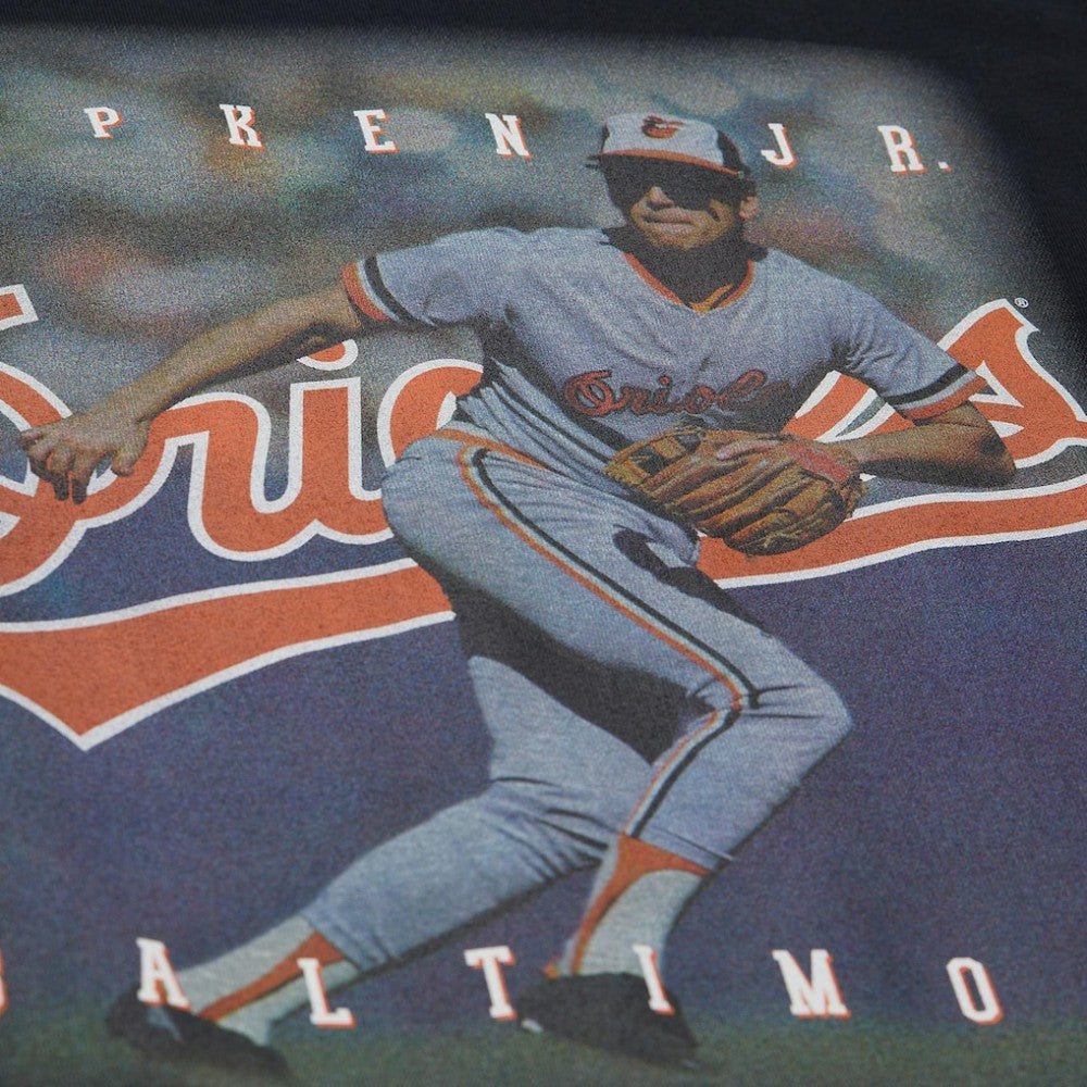 Cal Ripken Jr. Baltimore Orioles Legends Collection Vintage Logo T-Shirt Black | Mitchell & Ness