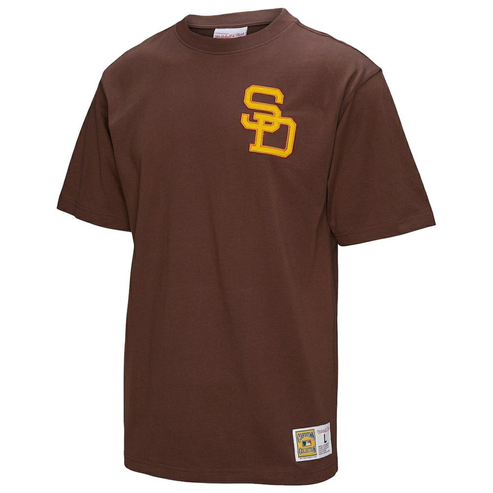 Tony Gwynn San Diego Padres Legends Collection Vintage Logo T-Shirt Brown | Mitchell & Ness