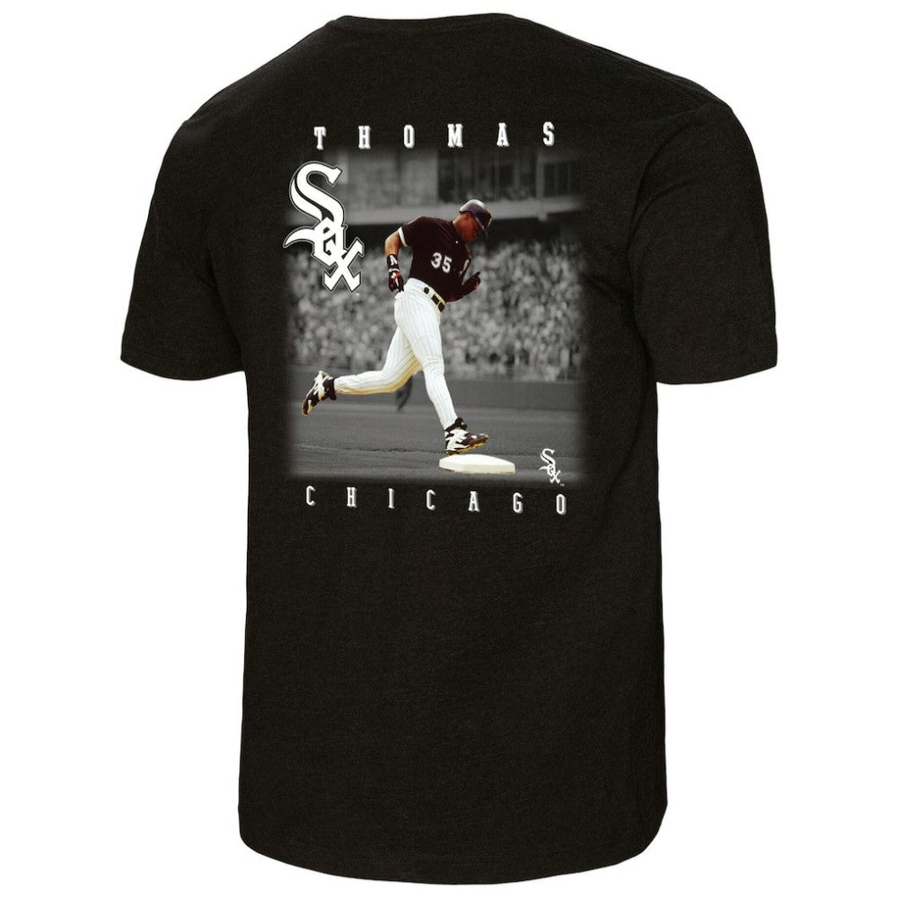 Frank Thomas Chicago White Sox Legends Collection Vintage Logo T-Shirt Black | Mitchell & Ness