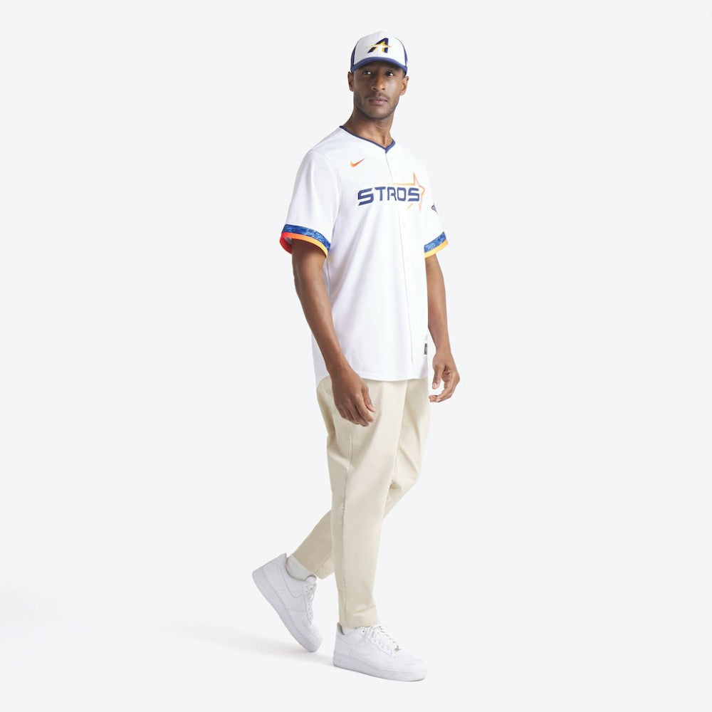 Houston Astros 2025 City Connect 39THIRTY Flex Hat White/Navy | New Era