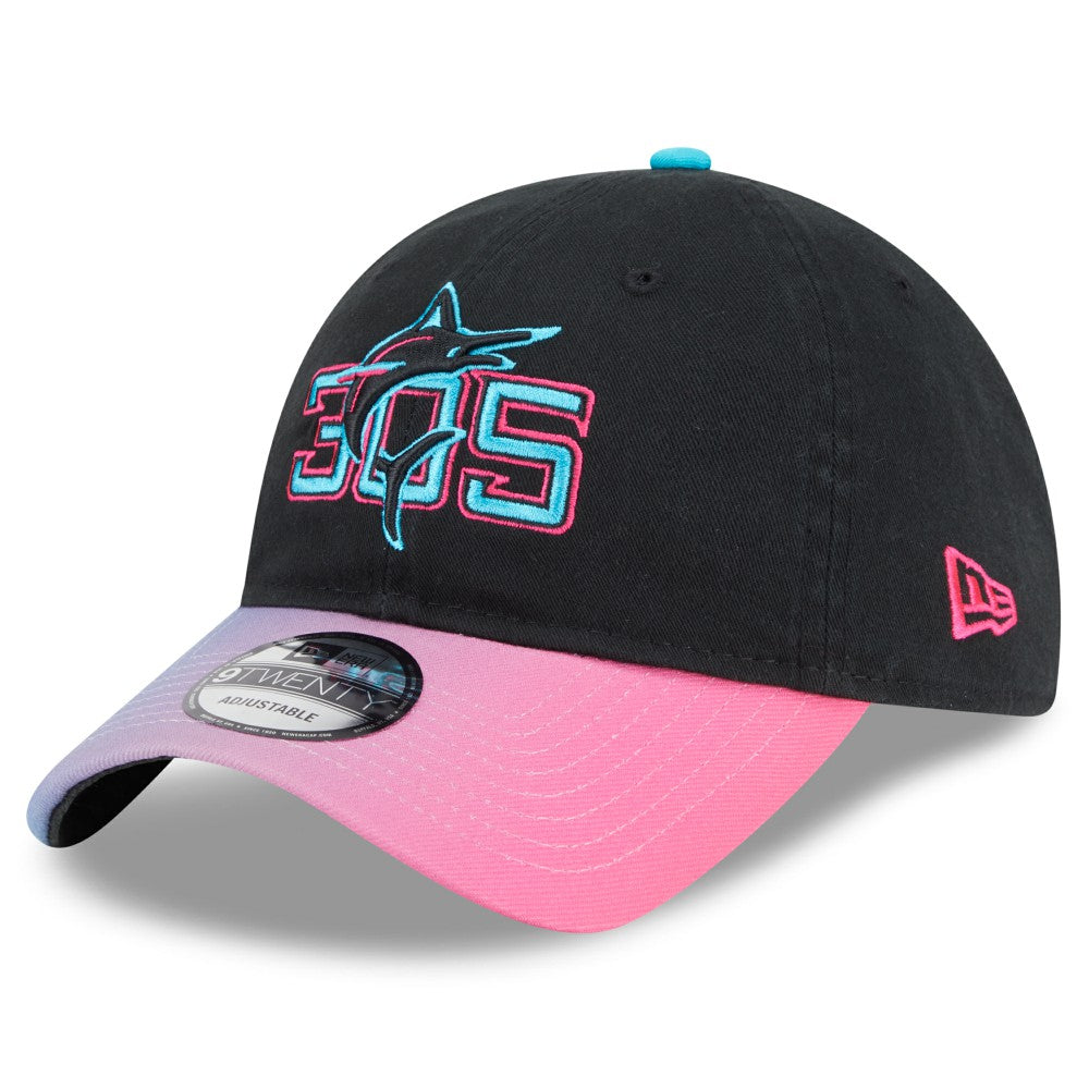 Miami Marlins 2025 City Connect 9TWENTY Adjustable Hat Black/Pink | New Era