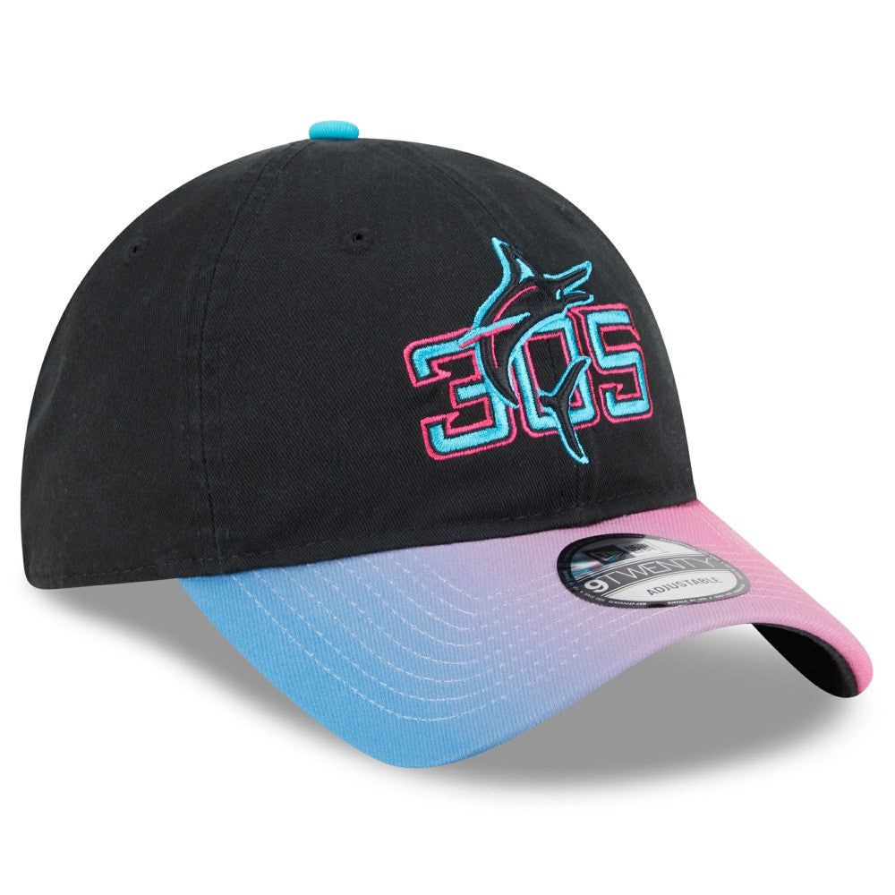 Miami Marlins 2025 City Connect 9TWENTY Adjustable Hat Black/Pink | New Era