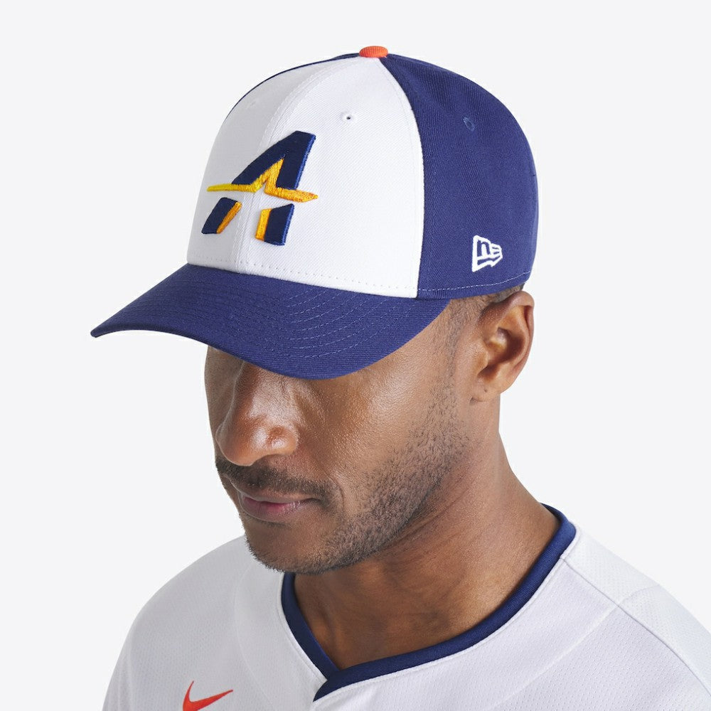 Houston Astros 2025 City Connect 9FORTY M-Crown Adjustable Hat White/Navy | New Era