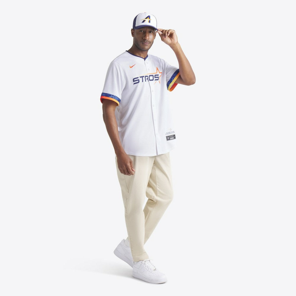 Houston Astros 2025 City Connect 9FORTY M-Crown Adjustable Hat White/Navy | New Era