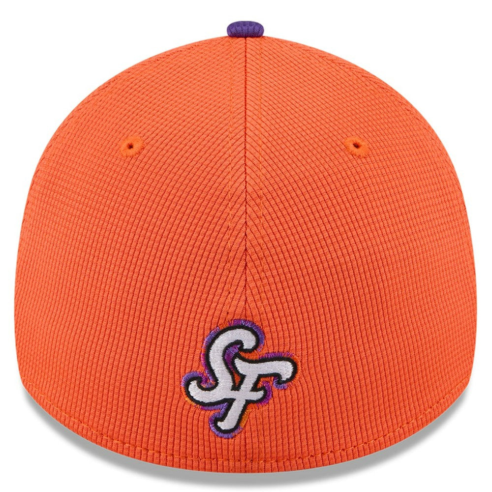 San Francisco Giants 2025 City Connect Batting Practice 39THIRTY Flex Hat Orange/Purple | New Era