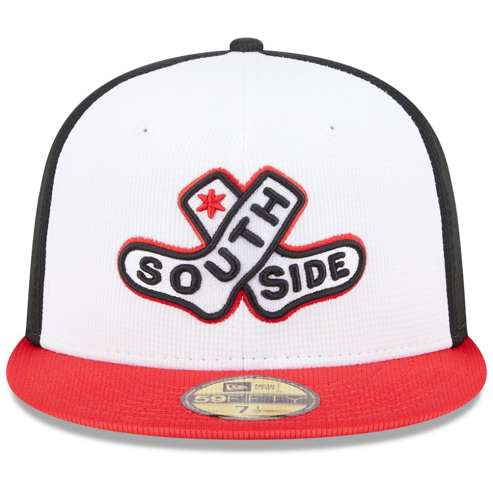 Chicago White Sox 2025 City Connect Batting Practice 59FIFTY Fitted Hat White/Red | New Era