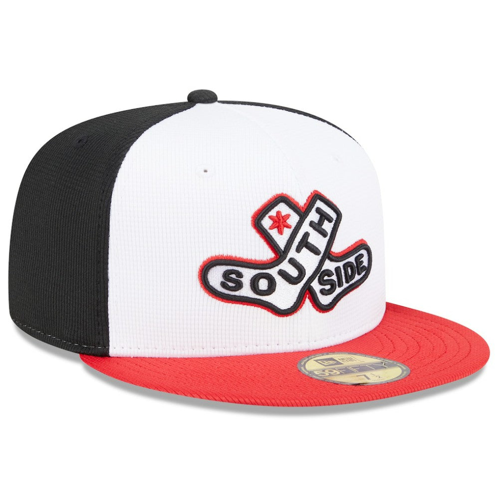 Chicago White Sox 2025 City Connect Batting Practice 59FIFTY Fitted Hat White/Red | New Era