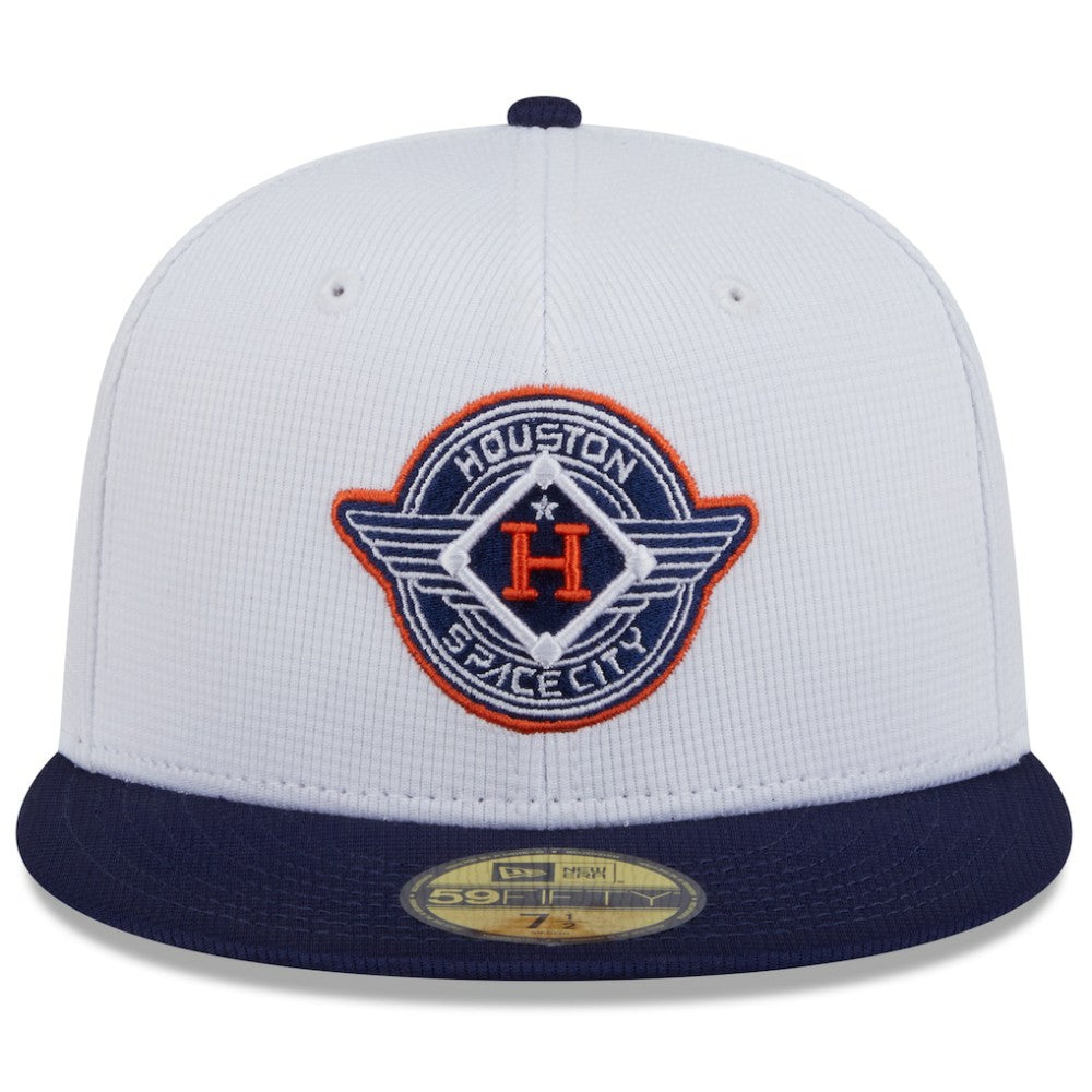 Houston Astros 2025 City Connect Batting Practice 59FIFTY Fitted Hat White/Navy | New Era