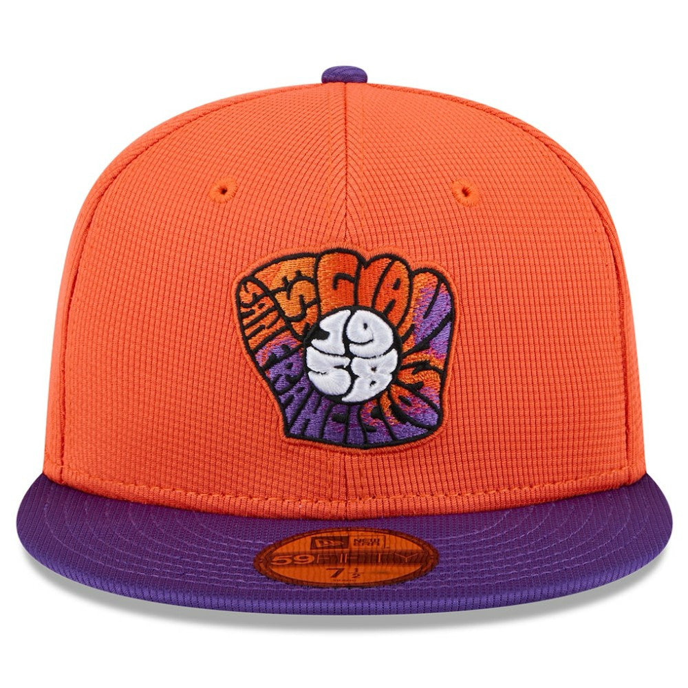 San Francisco Giants 2025 City Connect Batting Practice 59FIFTY Fitted Hat Orange/Purple | New Era