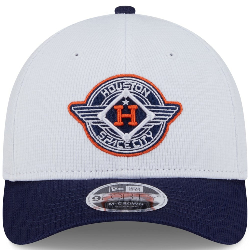 Houston Astros 2025 City Connect Batting Practice 9FORTY Adjustable Hat White/Navy | New Era