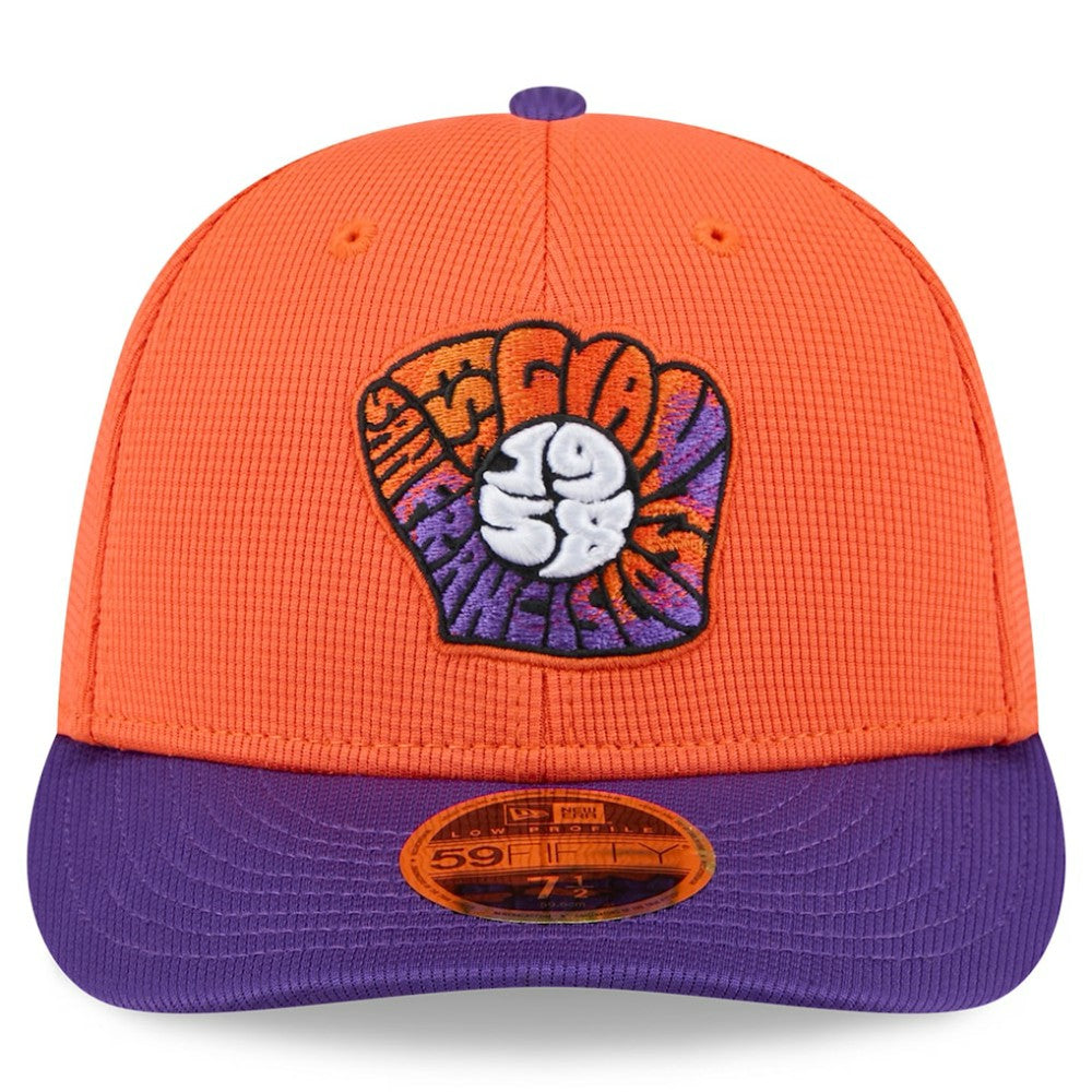 San Francisco Giants 2025 City Connect Batting Practice Low Profile 59FIFTY Fitted Hat Orange/Purple | New Era