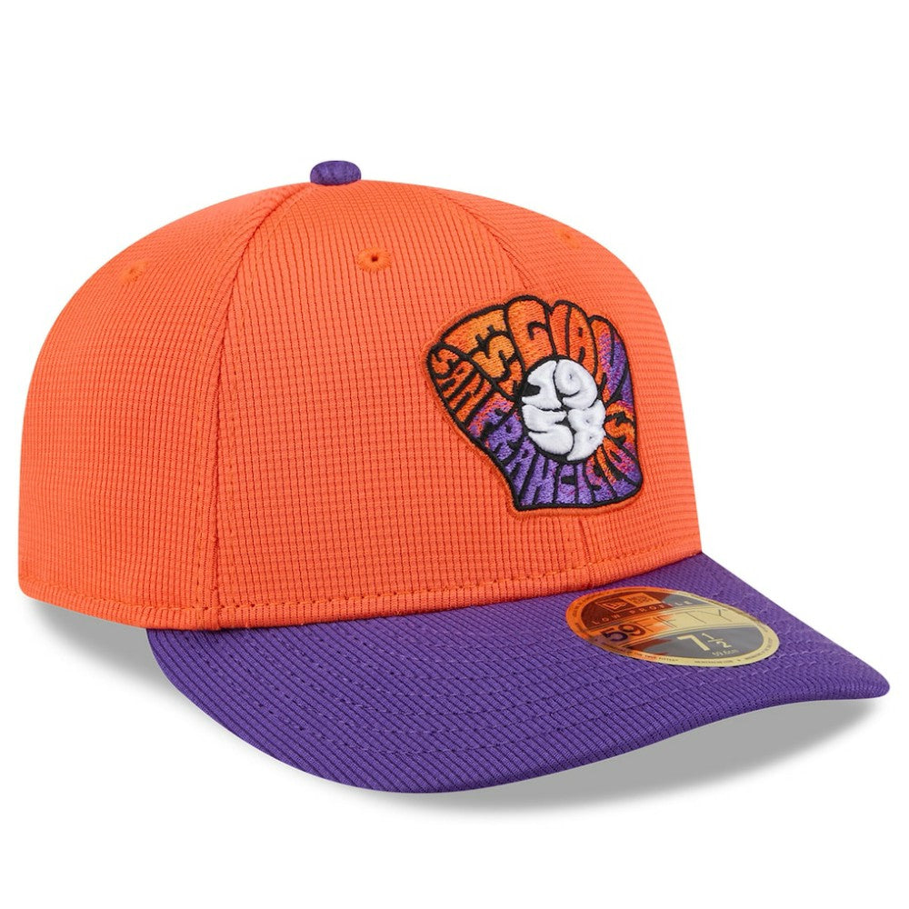 San Francisco Giants 2025 City Connect Batting Practice Low Profile 59FIFTY Fitted Hat Orange/Purple | New Era