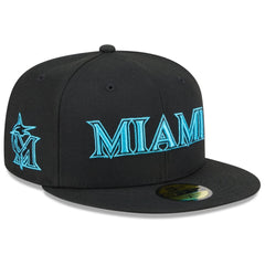 Miami Marlins 2025 City Connect 59FIFTY Fitted Hat Black | New Era