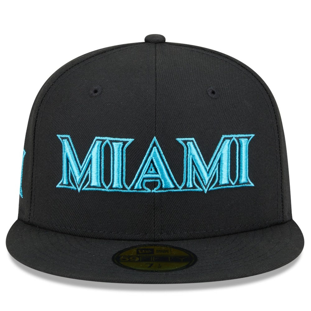 Miami Marlins 2025 City Connect 59FIFTY Fitted Hat Black | New Era