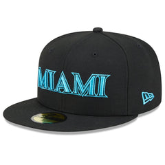 Miami Marlins 2025 City Connect 59FIFTY Fitted Hat Black | New Era
