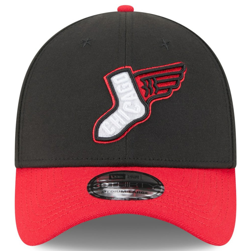Chicago White Sox 2025 City Connect Alternate 39THIRTY Flex Hat Black/Red | New Era