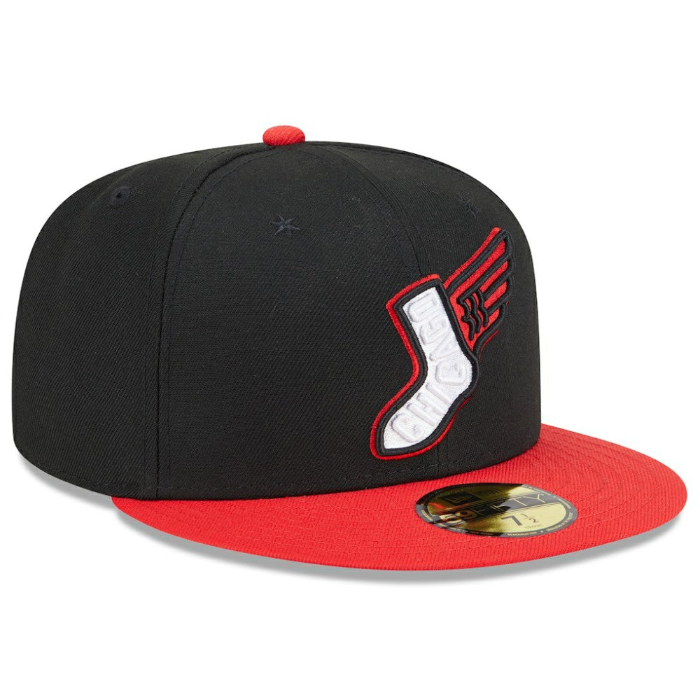 Chicago White Sox 2025 City Connect Alternate 59FIFTY Fitted Hat Black/Red | New Era