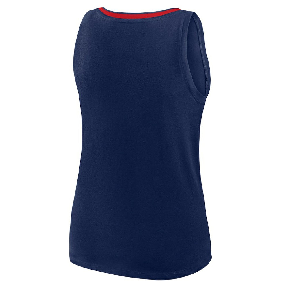 Cleveland Guardians Logo Athletic Women's Stellar Win V-Neck Tank Top Navy