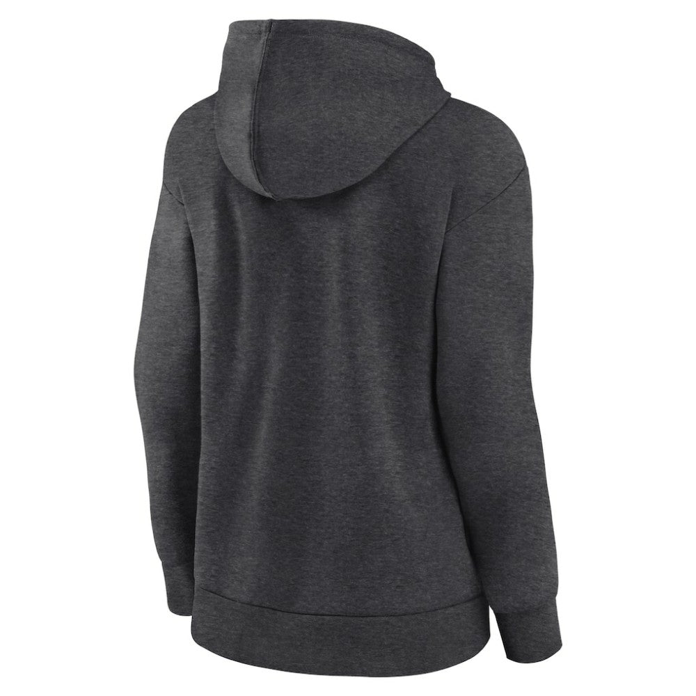 San Francisco Giants Logo Athletic Women's Logo Triumphant V-Neck Pullover Hoodie Heather Charcoal