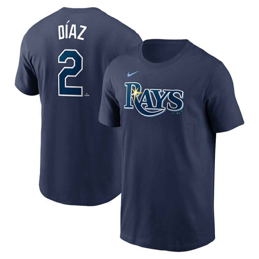 Yandy Diaz Tampa Bay Rays Fuse Name & Number T-Shirt Navy | Nike