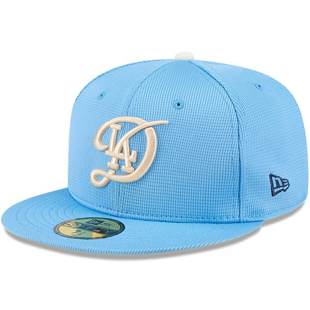 Los Angeles Dodgers City Connect Batting Practice 59FIFTY Fitted Hat Light Blue | New Era