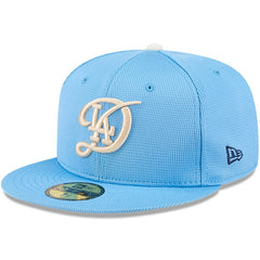 Los Angeles Dodgers City Connect Batting Practice 59FIFTY Fitted Hat Light Blue | New Era