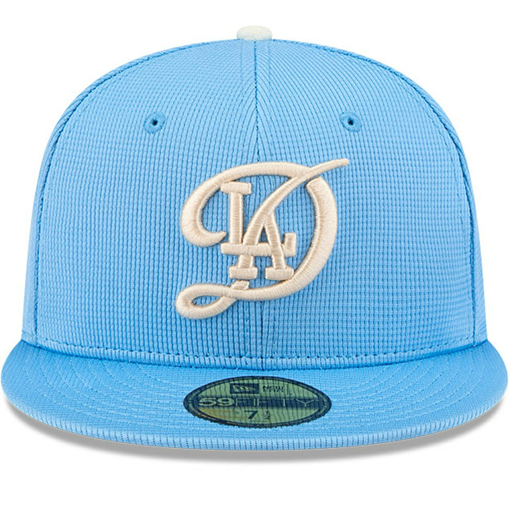 Los Angeles Dodgers City Connect Batting Practice 59FIFTY Fitted Hat Light Blue | New Era