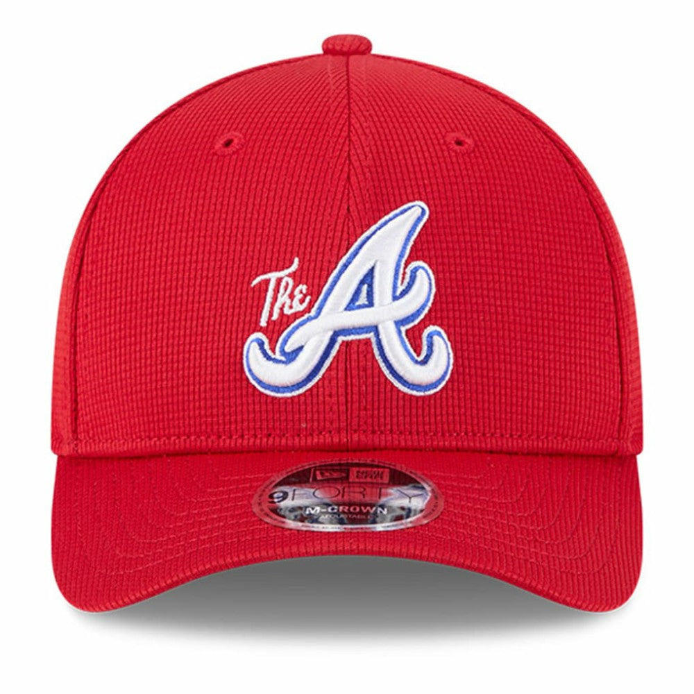 Atlanta Braves City Connect Batting Practice 9FORTY M-Crown Adjustable Hat Red | New Era