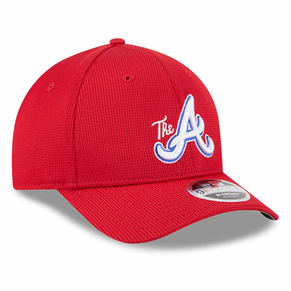 Atlanta Braves City Connect Batting Practice 9FORTY M-Crown Adjustable Hat Red | New Era